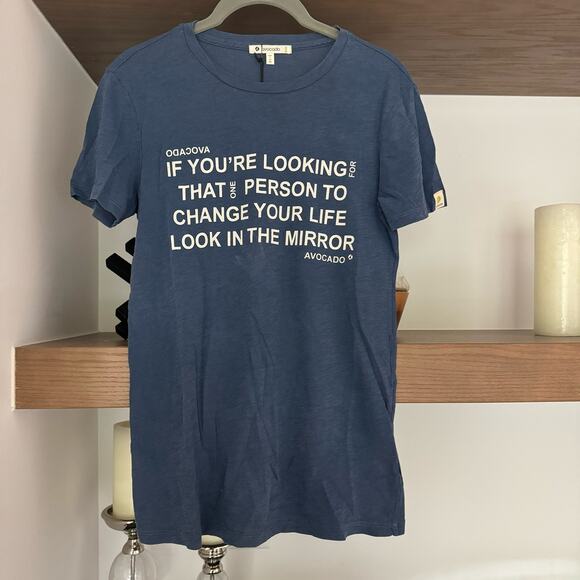 Avocado Motivational Lightweight Tee in Blue - Picture 1 of 4